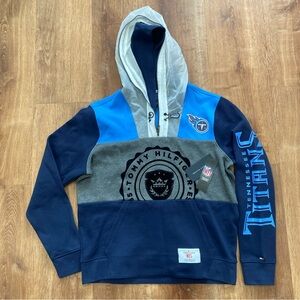 Tommy Hilfiger Tennessee Titans Pinnacle Pullover Hoodie Mens Large 1/4 Zip NFL